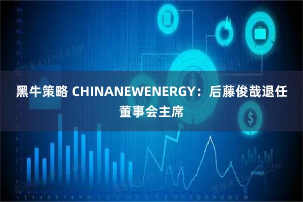 黑牛策略 CHINANEWENERGY：后藤俊哉退任董事会主席