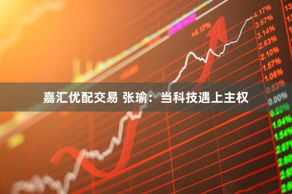 嘉汇优配交易 张瑜：当科技遇上主权